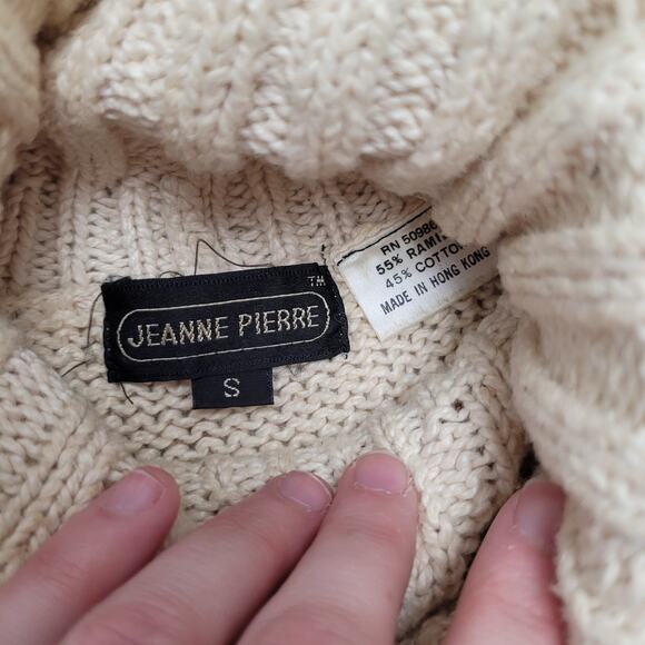 Vintage Jeanne Pierre knit diamond southwestern aztec turtleneck sweater art - Picture 7 of 10